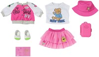 BABY born abbigliamento bambola outfit da viaggio 43cm con accessori e valigia-2