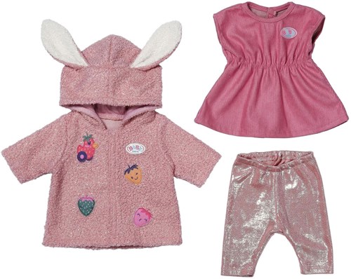 BABY born abbigliamento per bambole set cappotto con vestito 43 cm - coniglietto carino-2