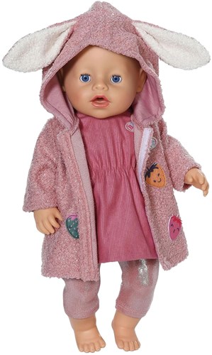 BABY born abbigliamento per bambole set cappotto con vestito 43 cm - coniglietto carino-3