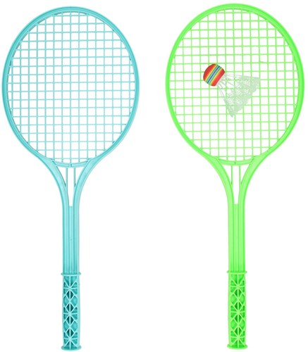 Set badminton giocattolo junior con racchette e volano multicolore
