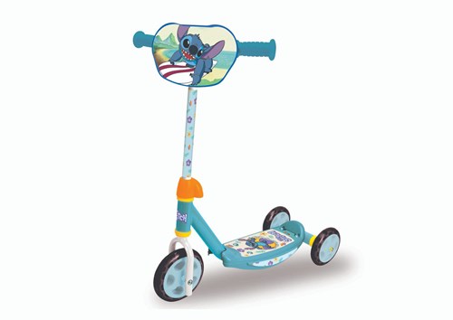 Monopattino Stitch bambini 3 ruote giallo regolabile per esterni