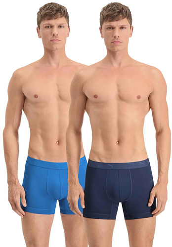 Puma boxer sport uomo 2-pack blu - traspirante e confortevole