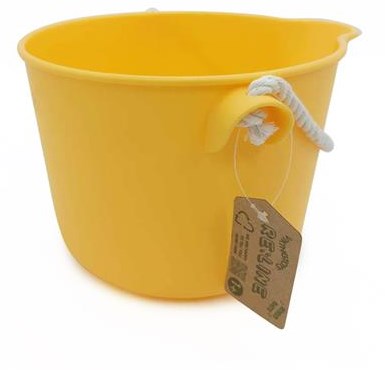 Viking Toys secchiello - grande secchiello da spiaggia giallo plastica riciclata-3