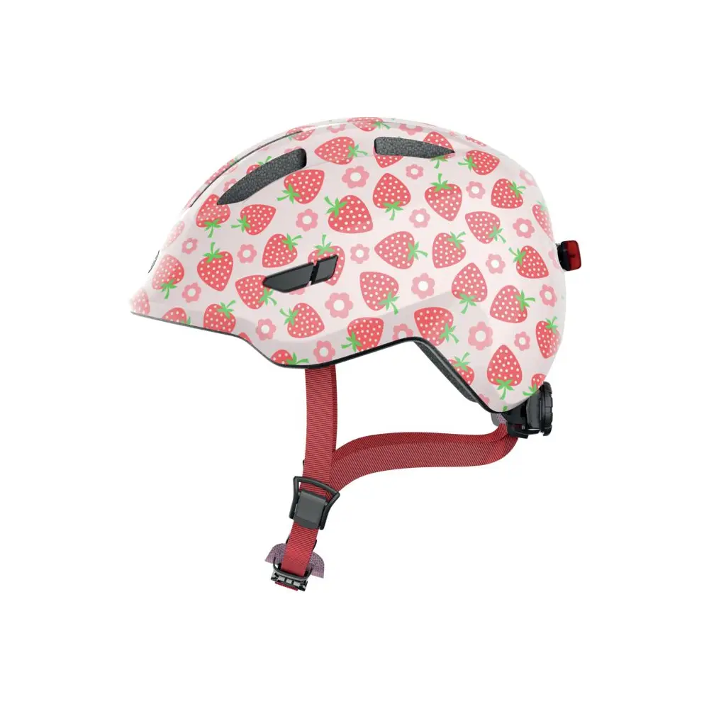 Vedes casco bici bambini Smiley 3.0 LED fragola rosa M 50-55 cm sicurezza