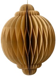 Decoris decorazione natalizia carta forma cipolla beige H15cm