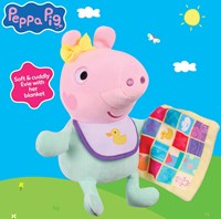 Chillfactor Peppa Pig peluche Evie con coperta - giocattolo morbido-2