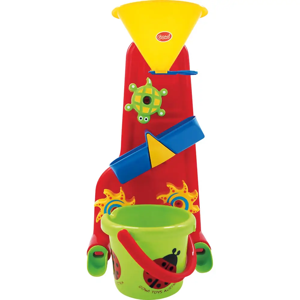 Gowi set gioco d'acqua anniversario mulino sabbia e acqua con secchio 14cm