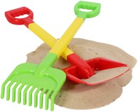 Pala rastrello lusso plastica 54 cm giocattolo sabbiera spiaggia