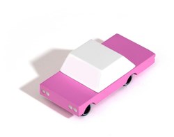 Candylab auto giocattolo in legno - Berlina rosa design per bambini