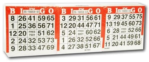 Engelhart Games cartelle bingo - 10500 fogli gioco bingo per gruppi