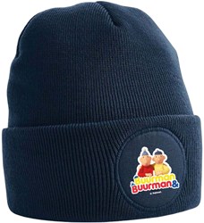 Buurman en Buurman berretto blu con logo - caldo berretto invernale
