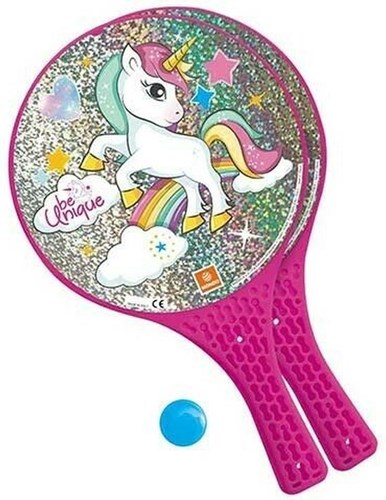 Mondo set beachball unicorno - set racchette giocattolo per bambini-2