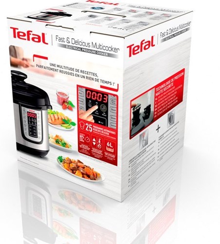 Tefal slowcooker multicooker pentola a pressione 6L argento nero 25 programmi-2