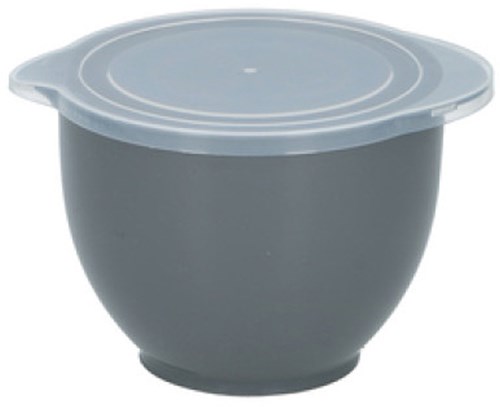 Alpina set ciotole per mescolare con coperchio - 3 pezzi - grigio bianco - cucina-2