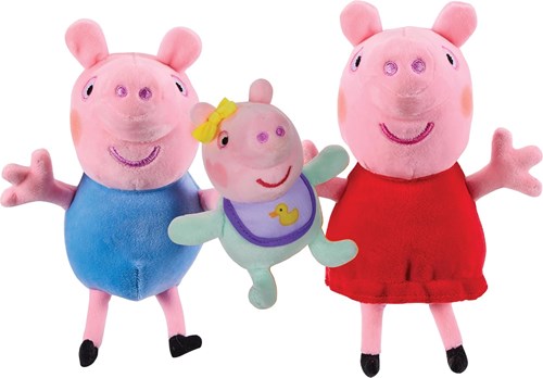 Chillfactor set peluche Peppa Pig - Peppa, George ed Evie 3-pack giocattoli-3