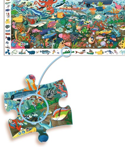 Djeco puzzle - puzzle di osservazione Les secrets de la mer 200 pezzi FSC-3