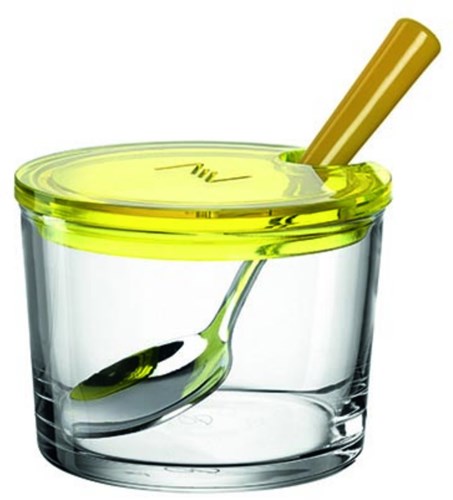 Montana barattolo per marmellata in vetro con cucchiaio giallo - 220ml brunch lime