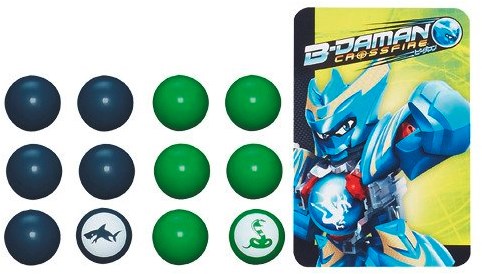 Hasbro B-Daman biglie set ricarica 16 pezzi giocattolo