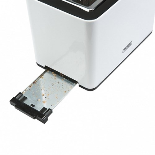 Bourgini tostapane piastra per toast bianco con fessura larga e pinze-3