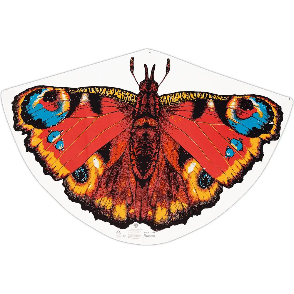 Günther aquilone farfalla - aquilone monofilo colorato per bambini 92x62cm