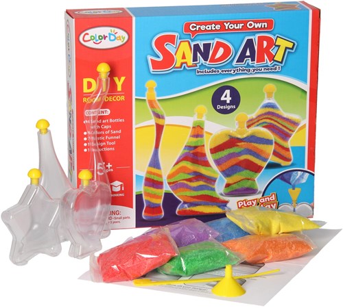 Set creativo Sand Art XL con sabbia colorata per bambini-3