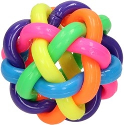 Palla rimbalzante giocattolo arcobaleno – palla intrecciata colorata 7 cm
