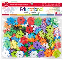 Set dischi da costruzione Fiori - giocattolo creativo colorato 140 pezzi
