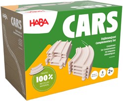 Haba Cars - Set di espansione pista in legno giocattolo 8 pezzi
