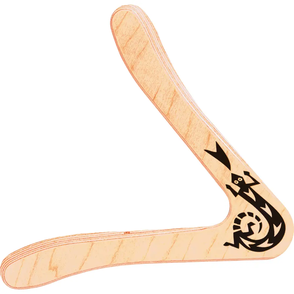 Günther boomerang legno 25cm - giocattolo da esterno per bambini dai 12 anni