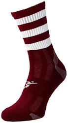 Precision calze sportive junior - GAA calzini medi bordeaux/bianco traspiranti