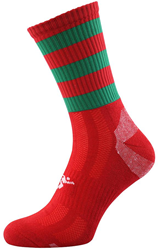 Precision calze sportive junior - calzini GAA medi rosso verde traspiranti