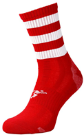 Precision calze sportive Pro rosso-bianco metà altezza adulti - sport