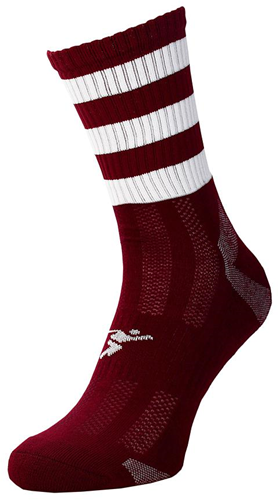 Precision calze sportive Pro junior bordeaux-bianco metà altezza traspiranti