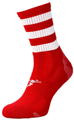 Precision calze sportive junior metà altezza rosso-bianco comfort traspirante