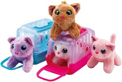 Peluche gattino in valigia giocattolo multicolore per bambini