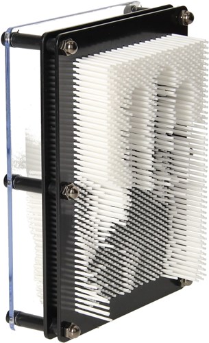 Spijkerkunst giocattolo creativo cornice con perni gialli multicolore-3