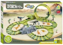 Pista Dinotrack con looping e accessori dinosauro set giocattolo