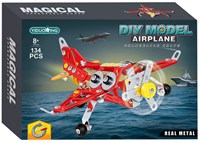 Lobbes set costruzioni metallo aereo giocattolo kit 134 pezzi