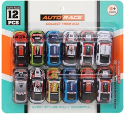 Set macchinine da corsa giocattolo metallo 12 pezzi - auto colorate per bambini