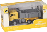 Camion ribaltabile giocattolo con luci e suoni - funzione pull-back - multicolore
