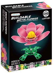 Lobbes set di costruzione in metallo giocattolo fiore di papavero rosa