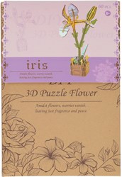 Lobbes kit di costruzione in legno 3D iris fiori set creativo 60 pezzi