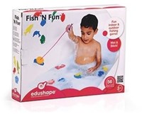 Edushape Giocattoli da bagno Pesce Divertimento - 4 canne da pesca & 36 pesci in scatola-2