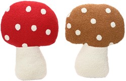 Decoris cuscino fungo poliestere rosso cameretta bambini 37x32x5cm