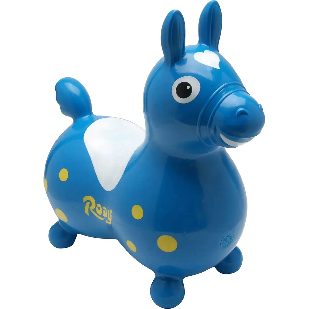 Vedes cavallo saltellante Rody blu giocattolo a molla per bambini