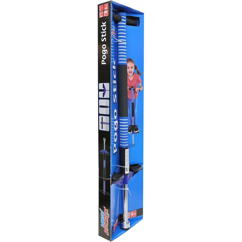 New Sports pogo stick blu nero - bastone saltellante bambini 95cm