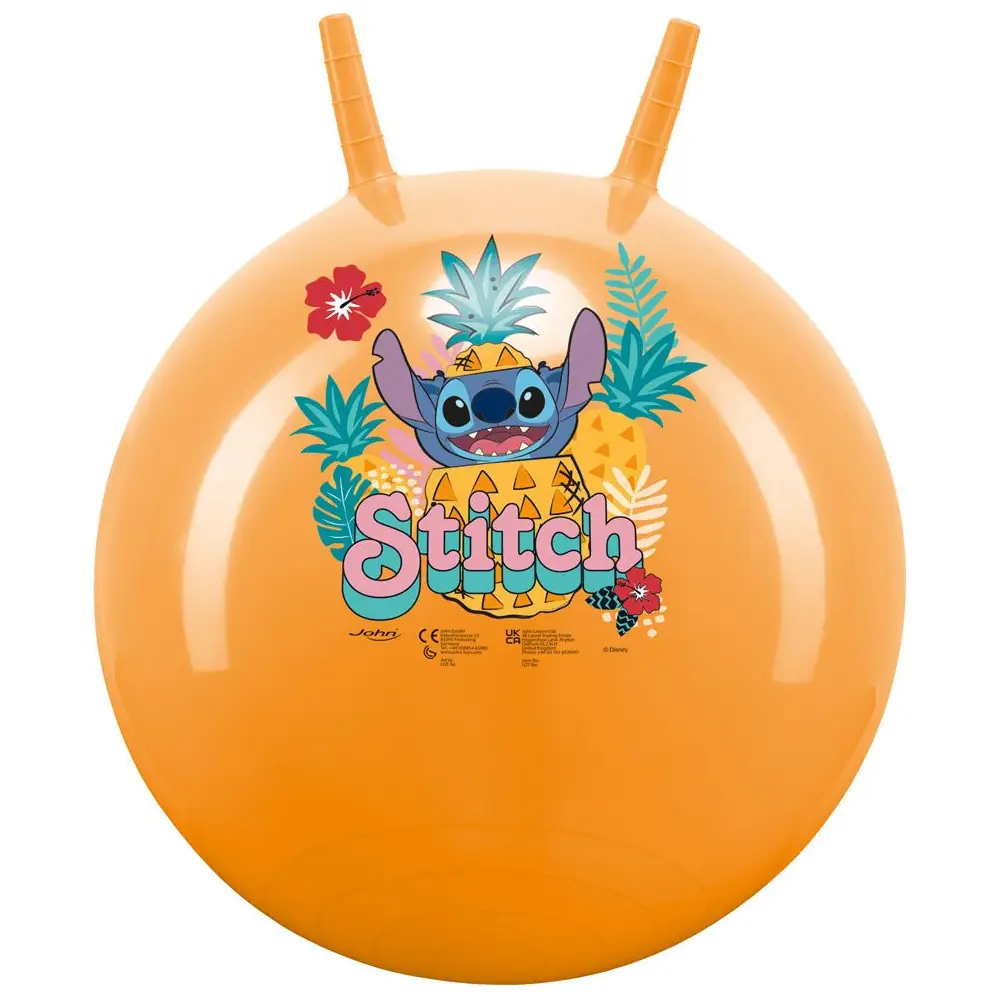 John palla saltellante Disney Stitch per bambini 45-50 cm gomma arancione