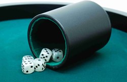 Hot Games Dobbelbeker Pro in ecopelle nero 10x8cm.