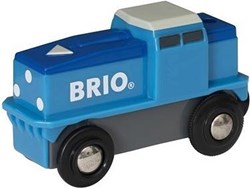 Brio treno merci a batteria - trenino giocattolo blu bianco - 33130
