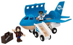 Brio Set d'imbarco aereo giocattolo con passeggeri e scaletta